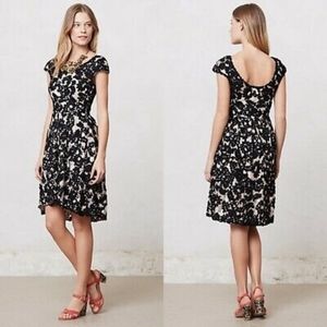 Anthropologie Dress Yoana Baraschi Jardim Midi Dress Black Lace 6 Small